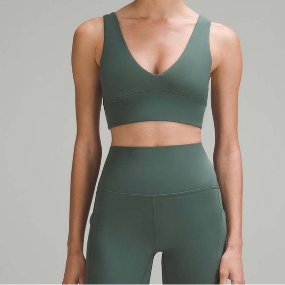 lululemon athletica Tops - Lululemon Align V Neck Bra A/B Size 6 Dark Forest